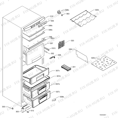 Взрыв-схема холодильника Aeg Electrolux S75349KG - Схема узла Housing 001